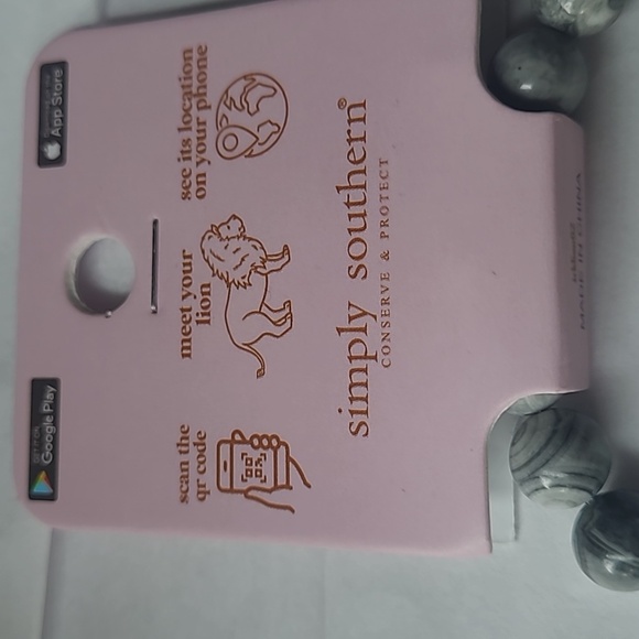 Simply Southern Tracker Lion Jewelry Bracelet- Gray And Aqua - Picture 3 of 4